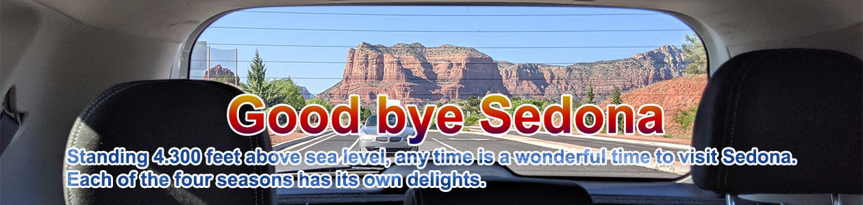 Good bye cover image on the way out of Sedona.