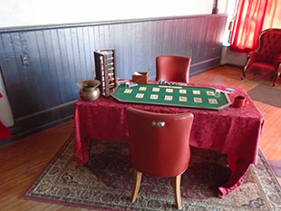 Oriental saloon gambling table.