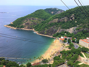 View from Urca Hill onto Praia Vermelha.