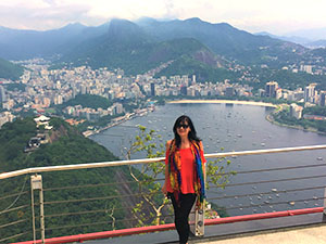 View of Rio, Guanabara Bay and Corcovado.