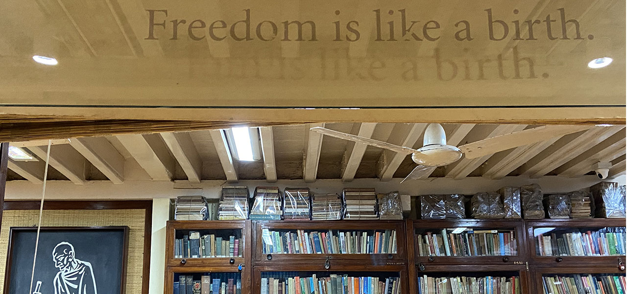 Image from Ghandi house...Freedom is like a bird