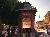 Kiosk Ribaudo constructed in Piazza Verdi, in front of the Teatro Massimo