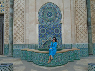 Mosque's marble wall
