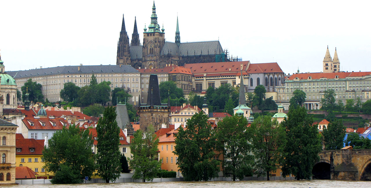 View of the old city Prague