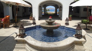 The beautiful fountain at hotel Casa del Mar lobby