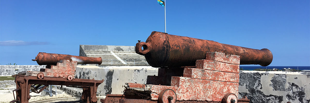 Cannons at fort Charlotte