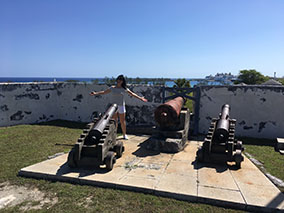 Images with cannon from fort Charlotte