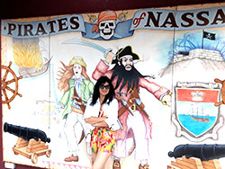 The wall drawing on pirates museum.