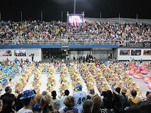 The image from Samba School Carnival, Sao Paulo