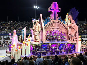 The image from Samba School Carnival, Sao Paulo