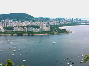 View onto a part of Rio de Janeiro from Urca hill