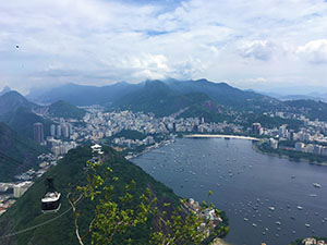 From Urca Hill another cable car goes all the way to the top of Sugar Loaf Mountain.