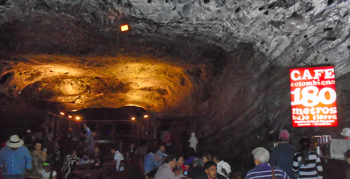 An image of cafe bar on 200 meters under the soil