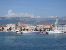 Image of Split Croatia taken from one of ferries connecting Split and islands.