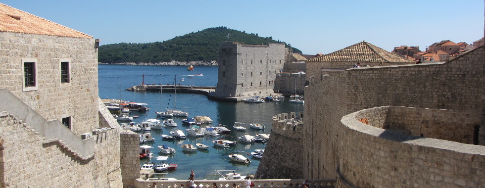 The Old city harbour and the fort St. Ivan fortress.
