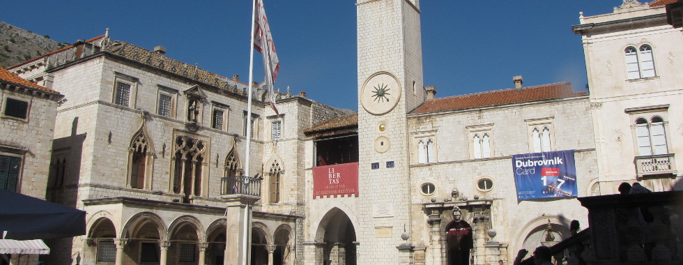 Sponza Palace, Bell Tower and Orlando Column Dubrovnik