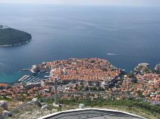 The Dubrovnik panorama from the mountain Srdj.