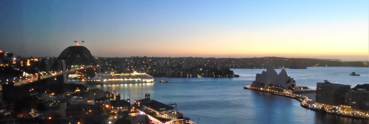 Sydney harbour at night