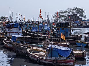 Fishermen boats in the port