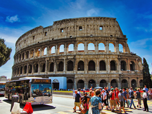 The image of the Colosseum in Rome