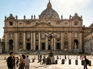 The image of St. Peter's Basilica from Vatican, Rome