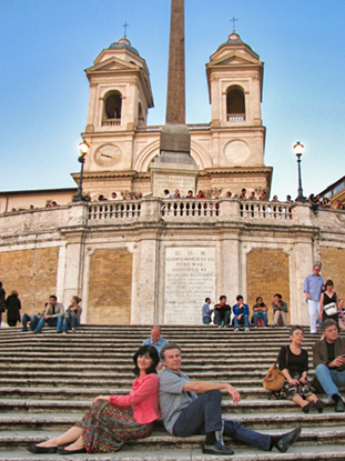 The image of Spanish steps from Rome