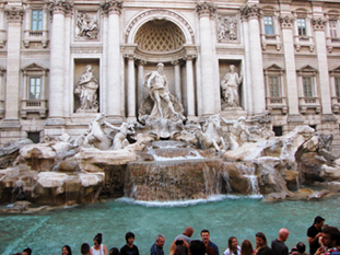 The image of the Trevi Fountain from Rome
