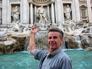 The image of the Trevi Fountain from Rome