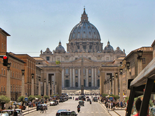 The image of St. Peter's Basilica from, Vatican, Rome