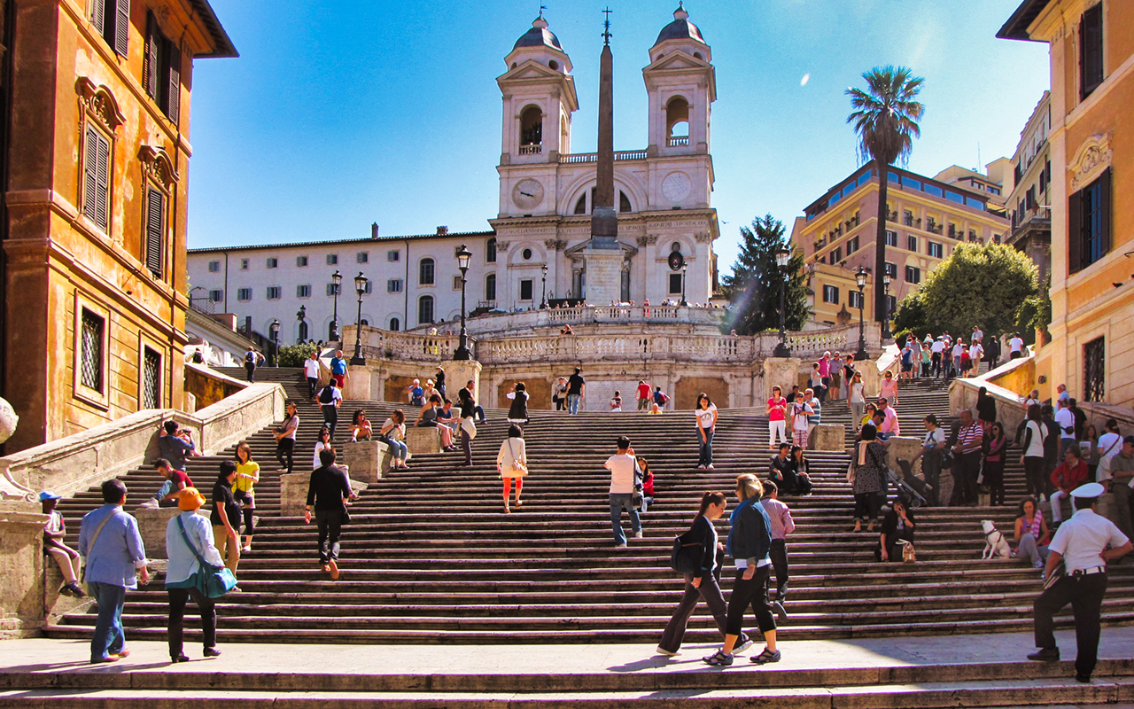 The image of Spanish steps from Rome