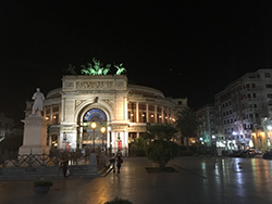 Teatro Politeama, Palermo at night