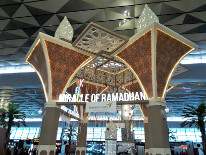 Ramadan image captured at Jakarta airport.