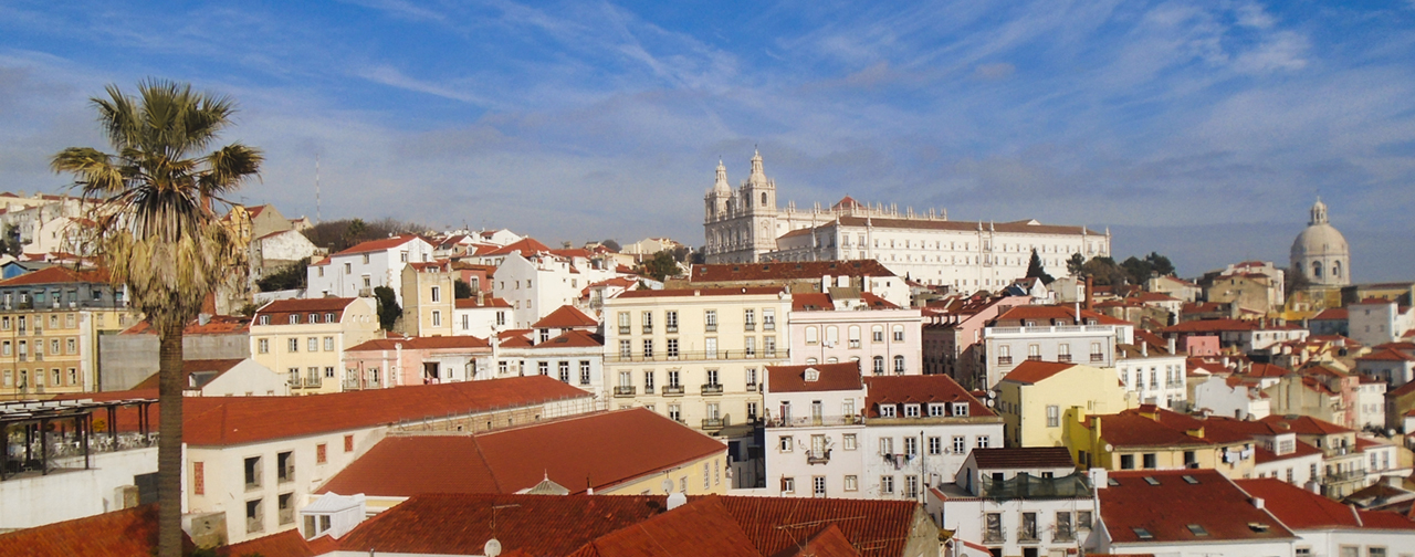 A view to Alfama the old city of Lisbon