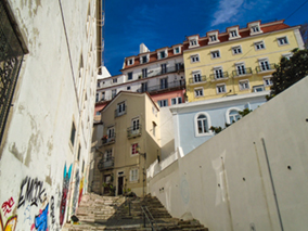 Street details from the old city of Lisbon