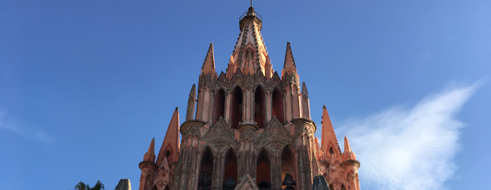 San Miguel de Allende - the neo-Gothic church Parroquia