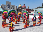 Dances of native Indians in Mexico city.