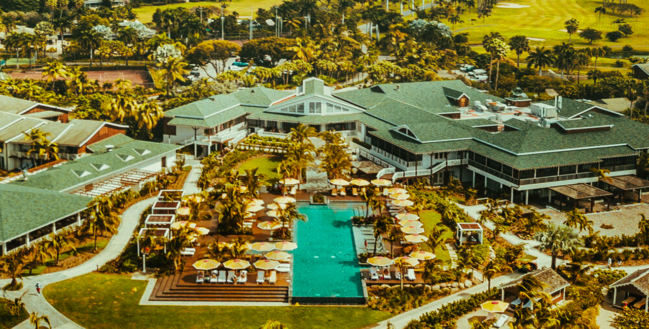 The image of Four Seasons hotel from the air