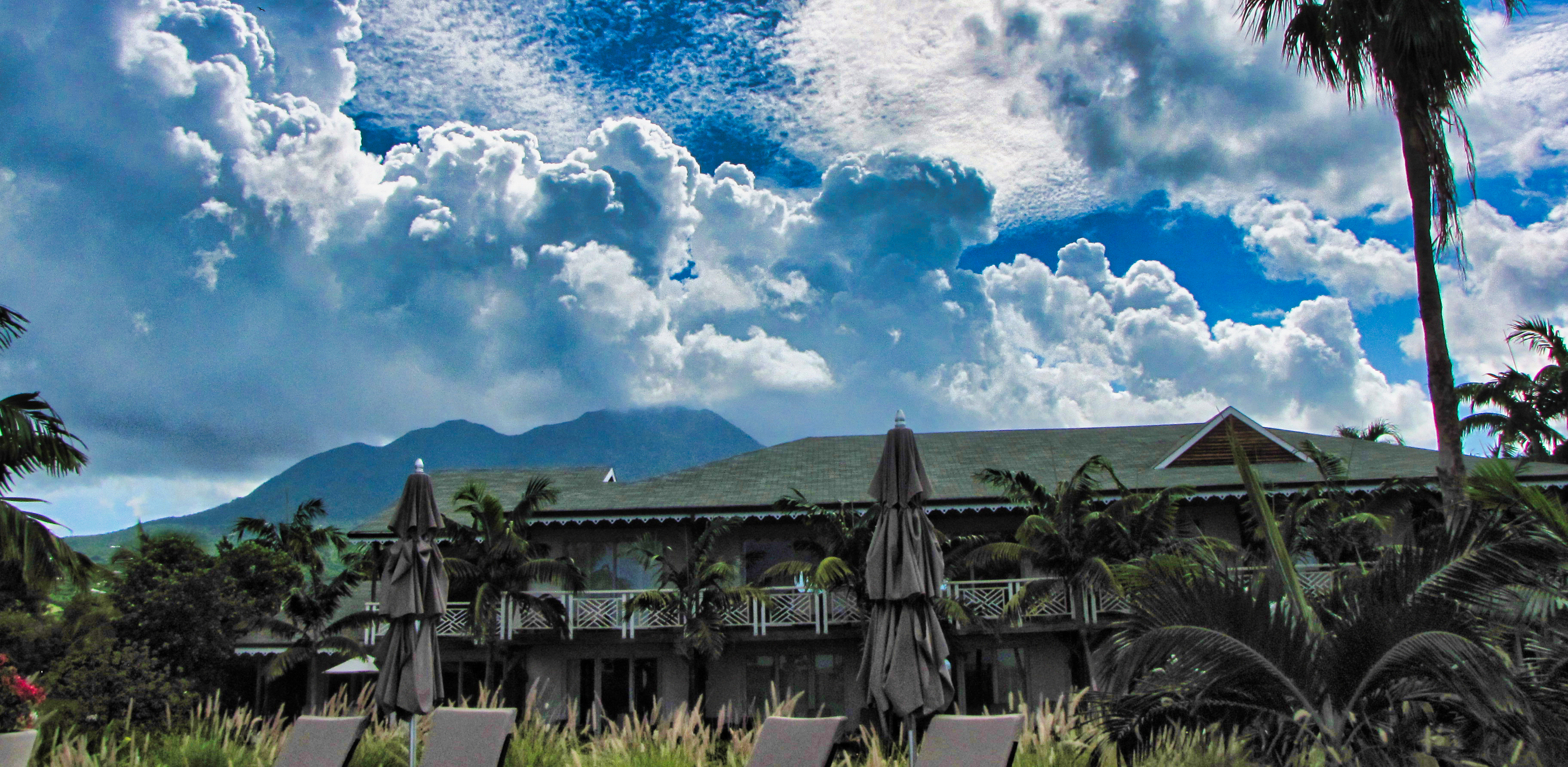 The Nevis Peak with clouds