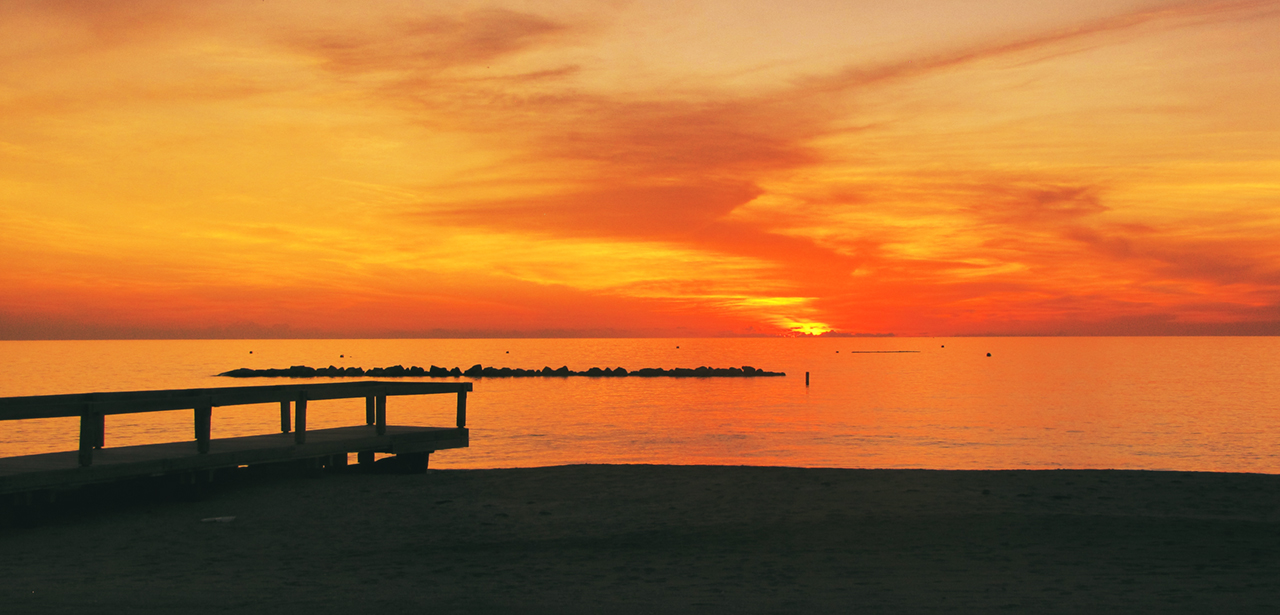 Sunset recorded from the beach