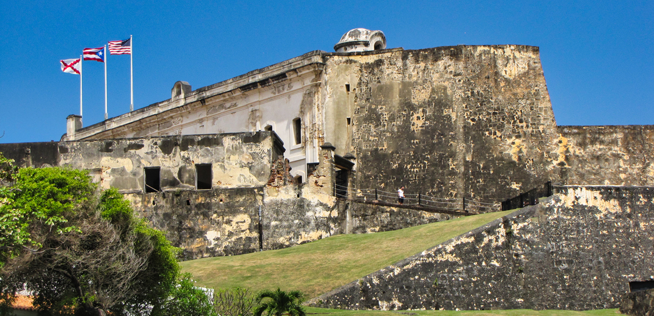 The image of the fort in San Juan Puerto Rico 
