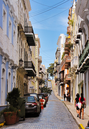 The image from old San Juan, Puerto Rico
