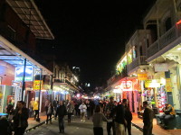 Burbon street at night.