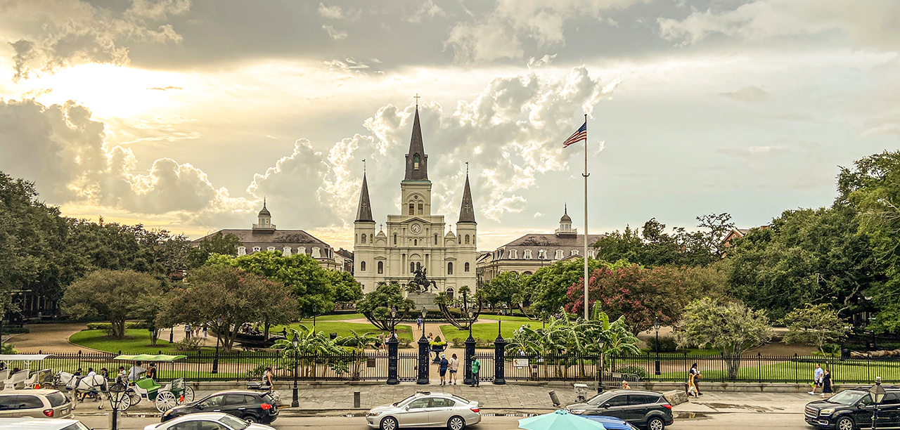 An image of St. Louis Cathedral in New Orleans