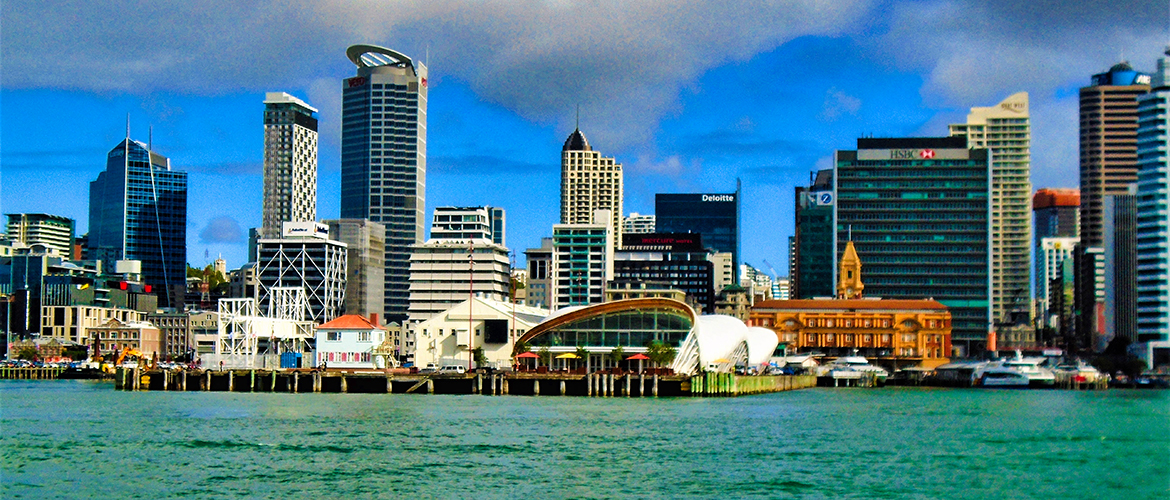 An image of Auckland from the see