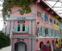 An image or one of 5 colorful buildings near Clarke Quay.