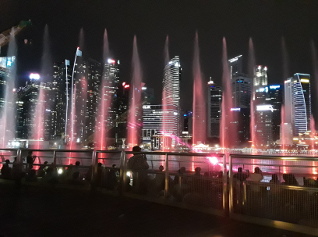 Marina Bay and Commercial Centre at night