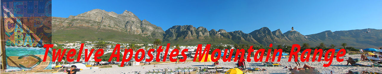 Twelve Apostles Mountain Range viewed from Camps Bay beach