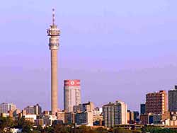 Johannesburg: street detail. Hillbrow Tower, Johannesburg, South Africa.