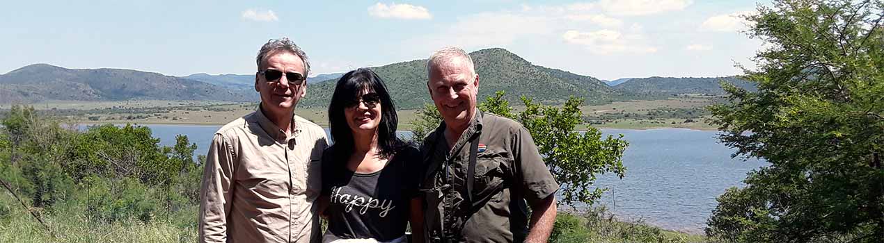 My wife, me and the guide of safari tour