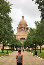 The front view of Austin Capitol